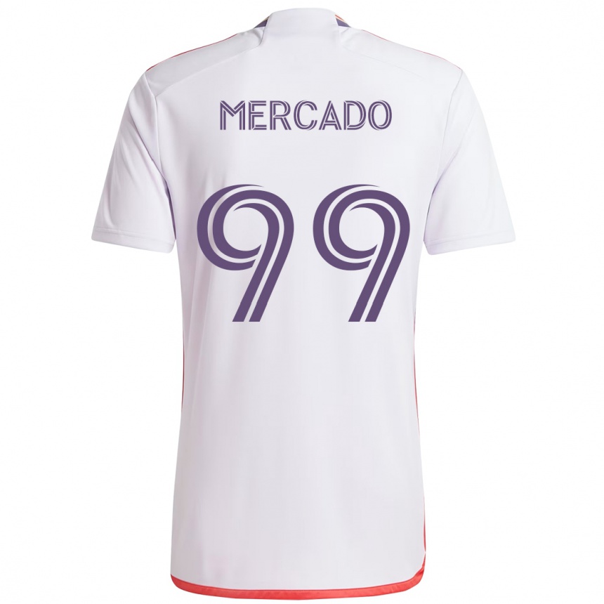 ילדים כדורגל Carlos Mercado #99 סגול לבן הרחק ג'רזי 2025/26