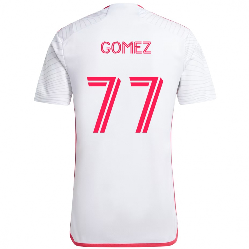 ילדים כדורגל Sam Gomez #77 מג'נטה לבן הרחק ג'רזי 2025/26