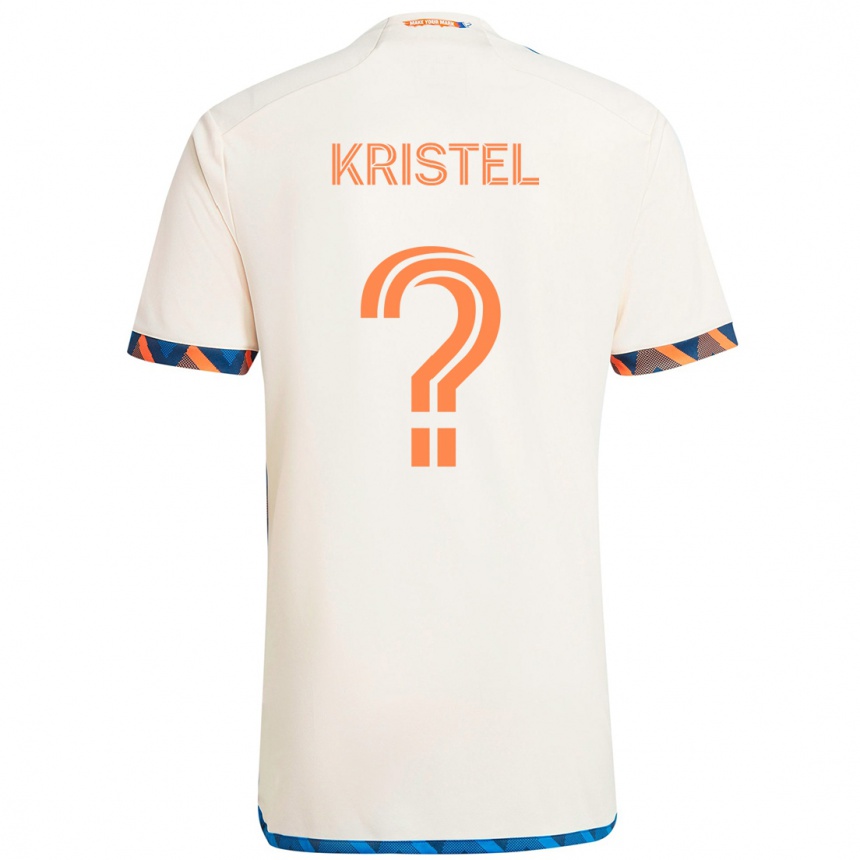 ילדים כדורגל Brandon Kristel #0 כחול כהה כתום הרחק ג'רזי 2025/26