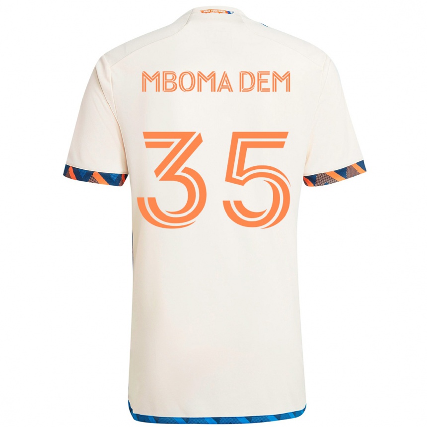 ילדים כדורגל Kenji Mboma Dem #35 כחול כהה כתום הרחק ג'רזי 2025/26