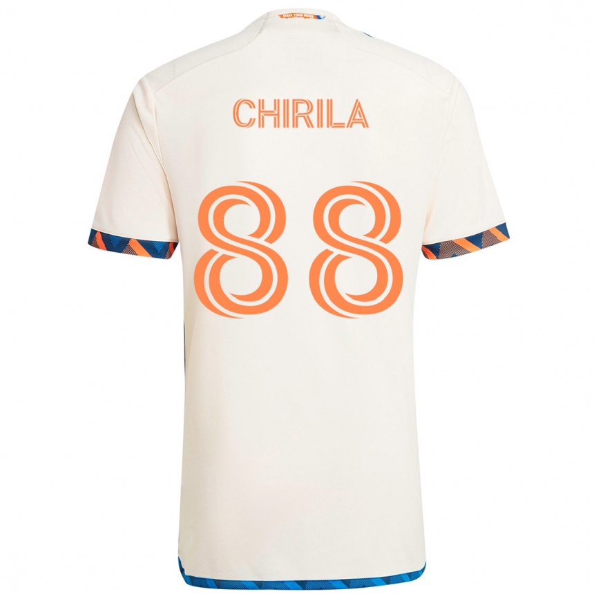 ילדים כדורגל Andrei Chirilă #88 כחול כהה כתום הרחק ג'רזי 2025/26