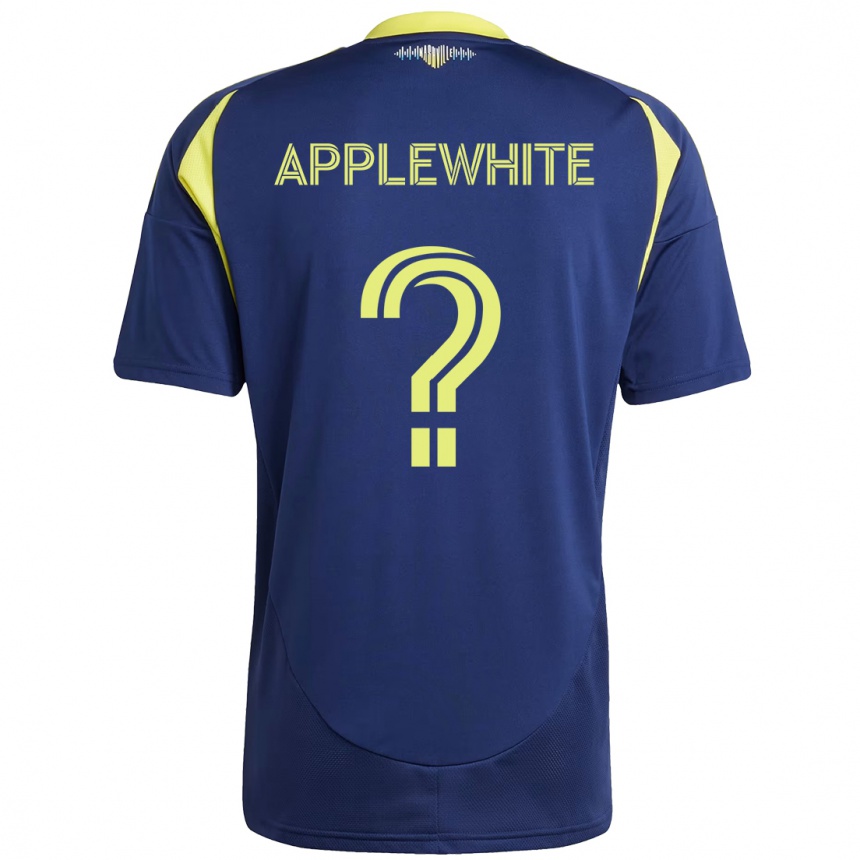 ילדים כדורגל Christopher Applewhite #0 צהוב כחול נייבי הרחק ג'רזי 2025/26