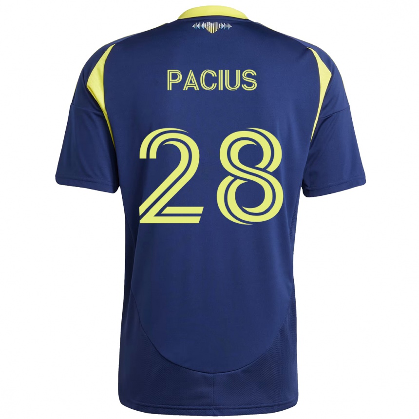 ילדים כדורגל Woobens Pacius #28 צהוב כחול נייבי הרחק ג'רזי 2025/26