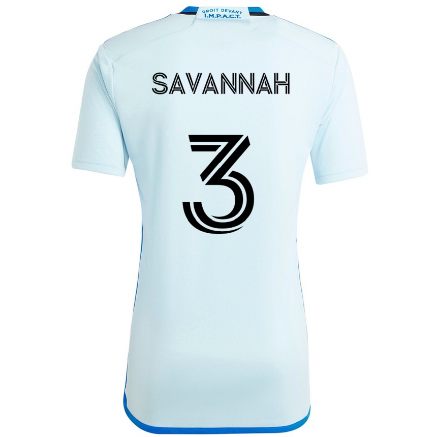 ילדים כדורגל Chenail Savannah #3 תכלת שמיים כחול כהה הרחק ג'רזי 2025/26