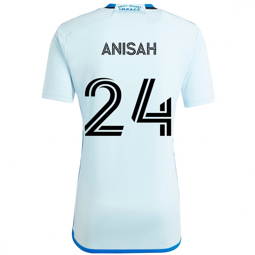 ילדים כדורגל Yusuf Anisah #24 כחול כהה שחור הרחק ג'רזי 2025/26