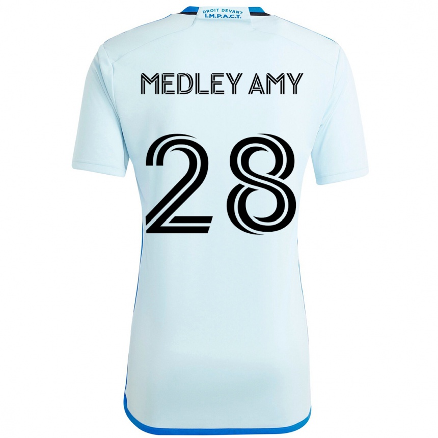 ילדים כדורגל Medley Amy #28 תכלת שמיים כחול כהה הרחק ג'רזי 2025/26