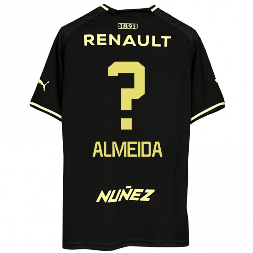 ילדים כדורגל Martín Almeida #0 צהוב שחור הרחק ג'רזי 2025/26
