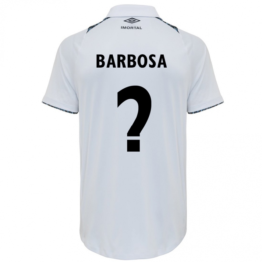 ילדים כדורגל Natã Barbosa #0 כחול שחור לבן הרחק ג'רזי 2025/26