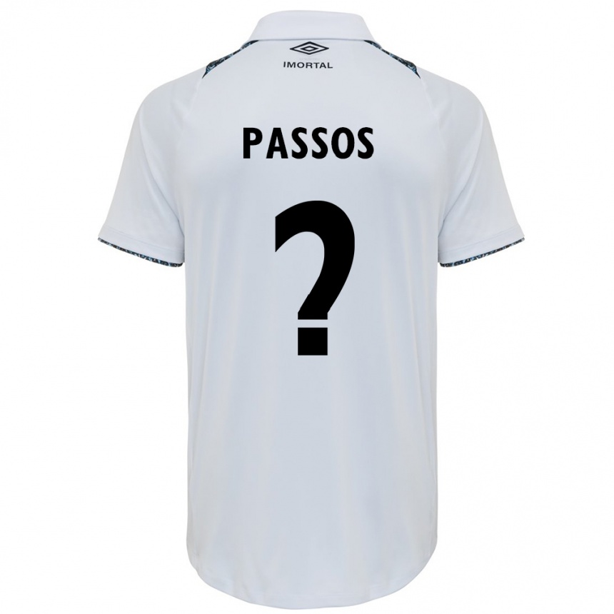 ילדים כדורגל Gabriel Passos #0 כחול שחור לבן הרחק ג'רזי 2025/26