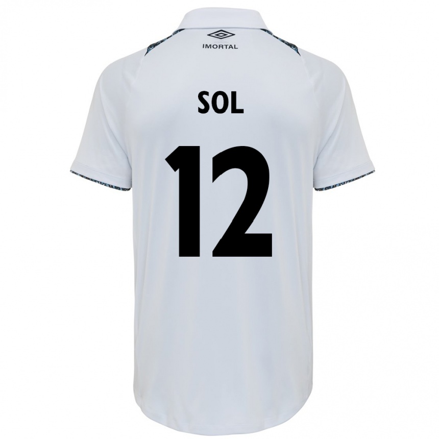 ילדים כדורגל Sol #12 כחול שחור לבן הרחק ג'רזי 2025/26
