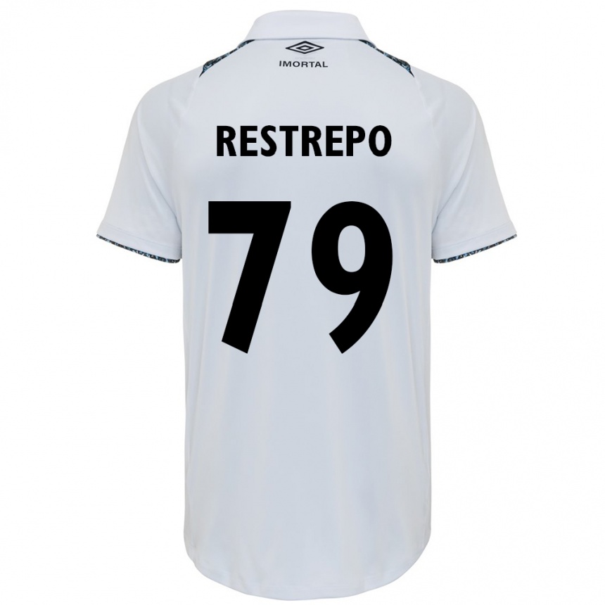 ילדים כדורגל Kelly Restrepo #79 כחול שחור לבן הרחק ג'רזי 2025/26