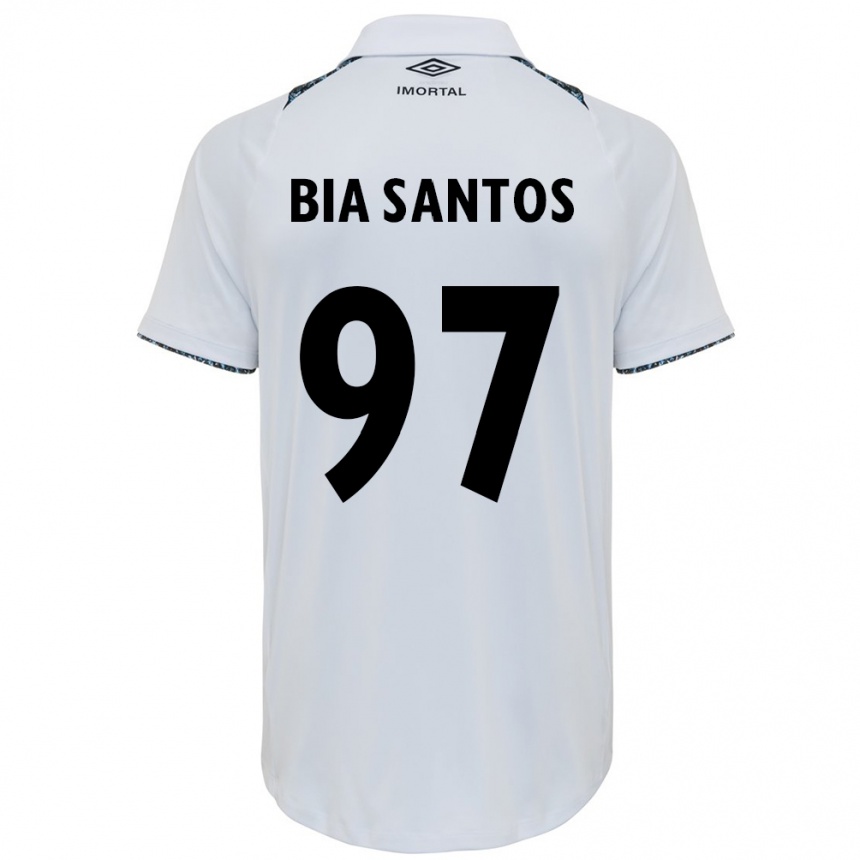 ילדים כדורגל Bia Santos #97 כחול שחור לבן הרחק ג'רזי 2025/26