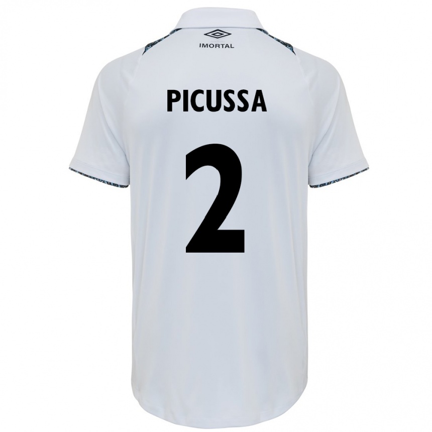 ילדים כדורגל Andressa Herminia Gelenski Picussa #2 כחול שחור לבן הרחק ג'רזי 2025/26