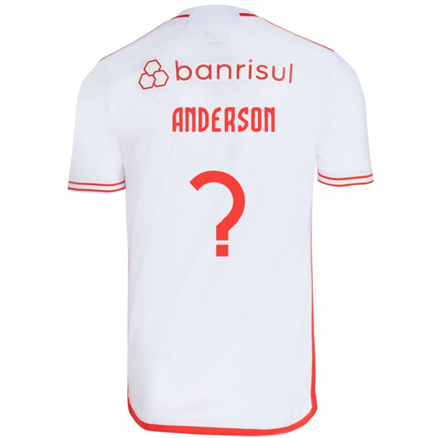 ילדים כדורגל Anderson #0 אדום לבן הרחק ג'רזי 2025/26