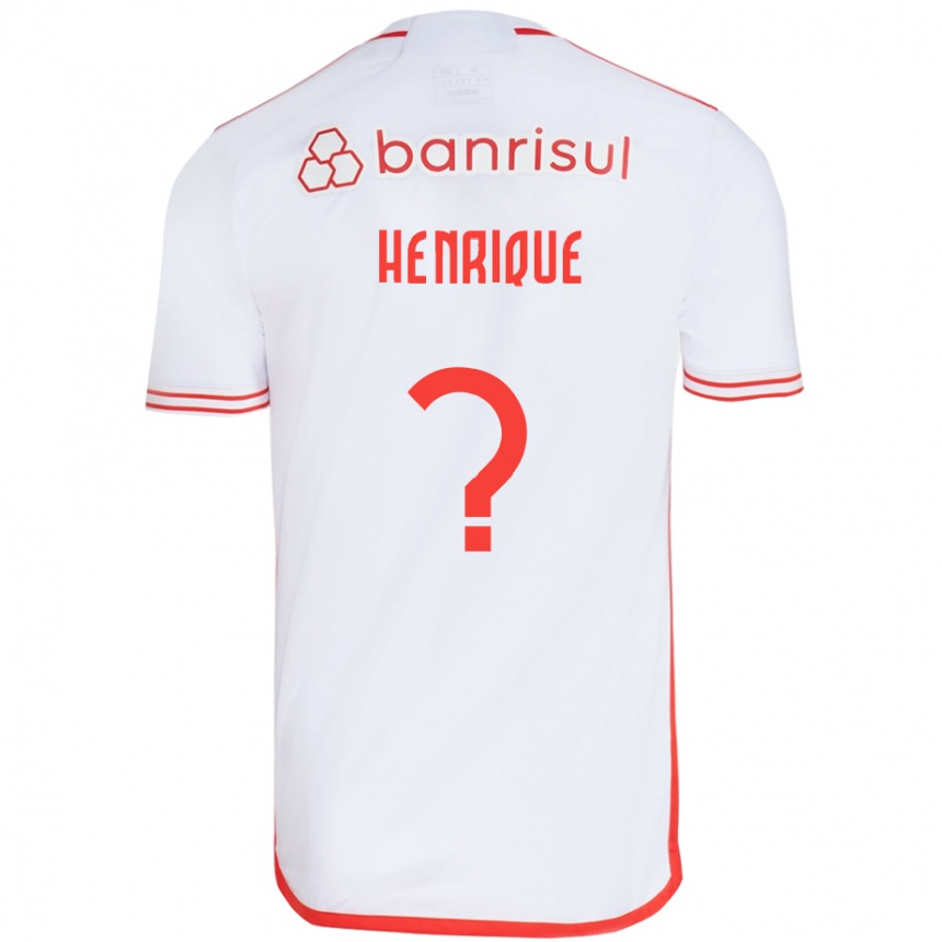 ילדים כדורגל Henrique #0 אדום לבן הרחק ג'רזי 2025/26