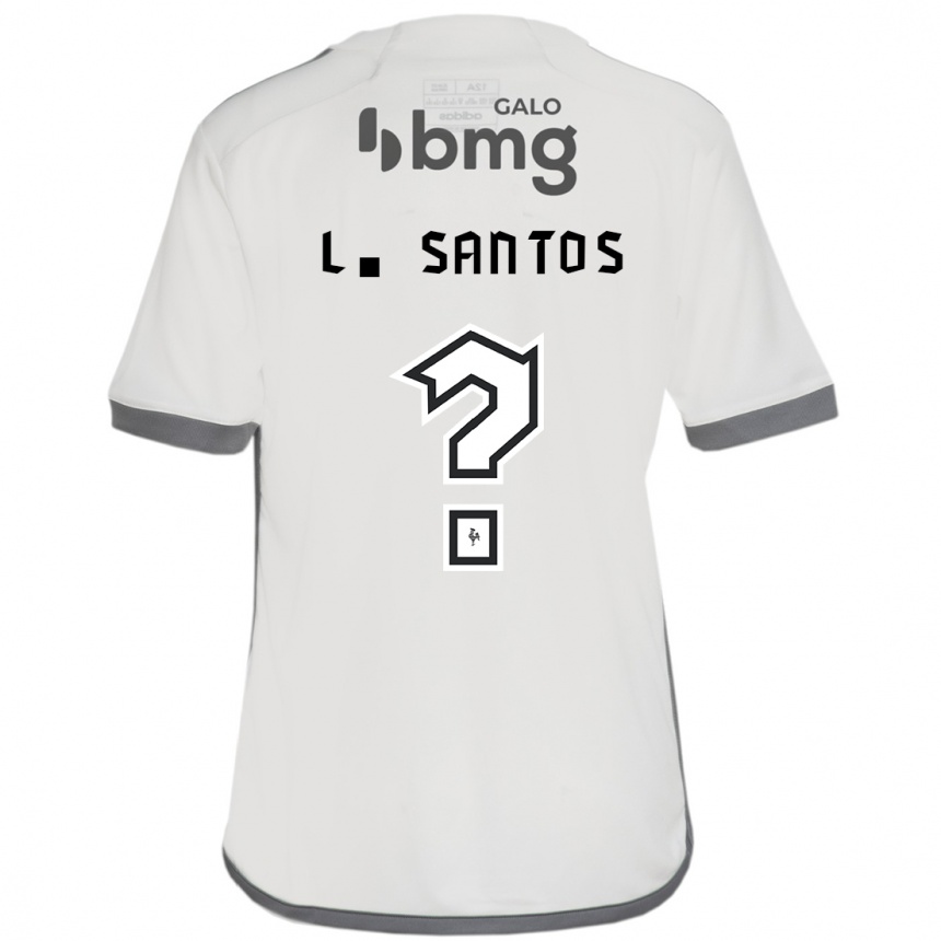 ילדים כדורגל Léo Santos #0 לבן שחור הרחק ג'רזי 2025/26