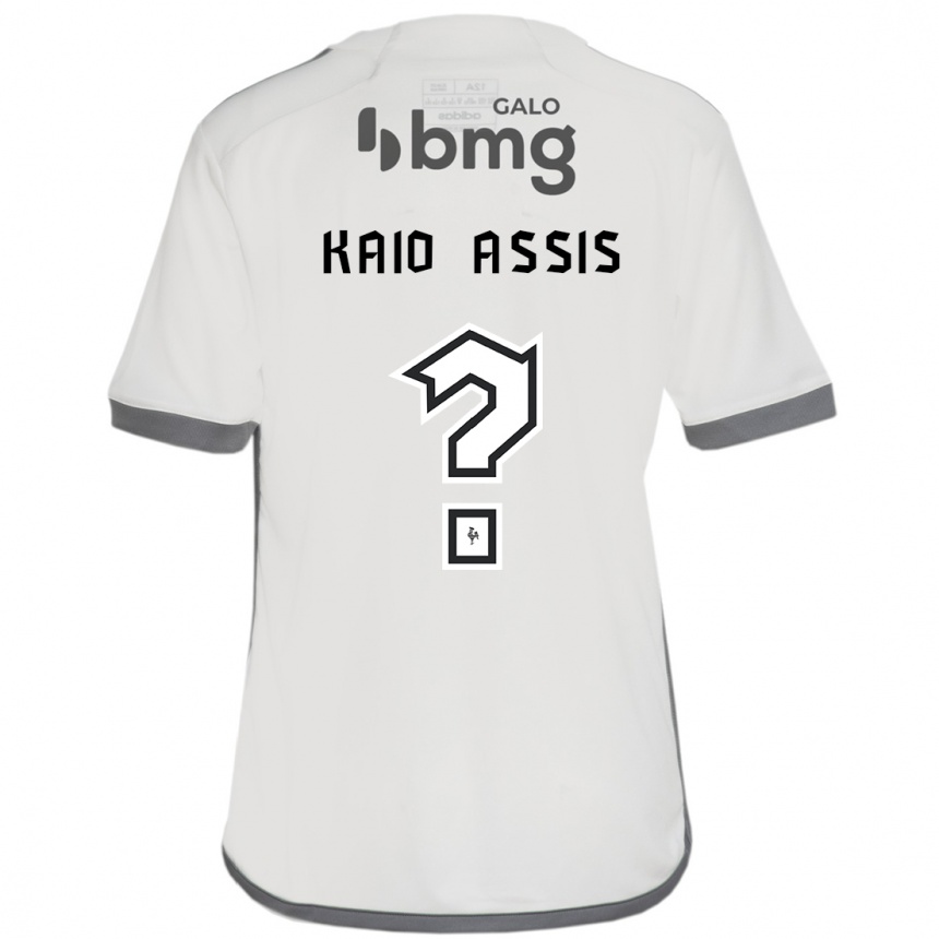 ילדים כדורגל Kaio Assis #0 לבן שחור הרחק ג'רזי 2025/26