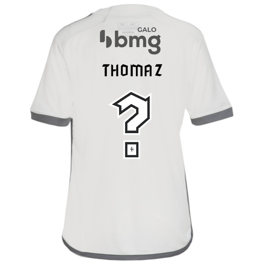 ילדים כדורגל Thomaz #0 לבן שחור הרחק ג'רזי 2025/26