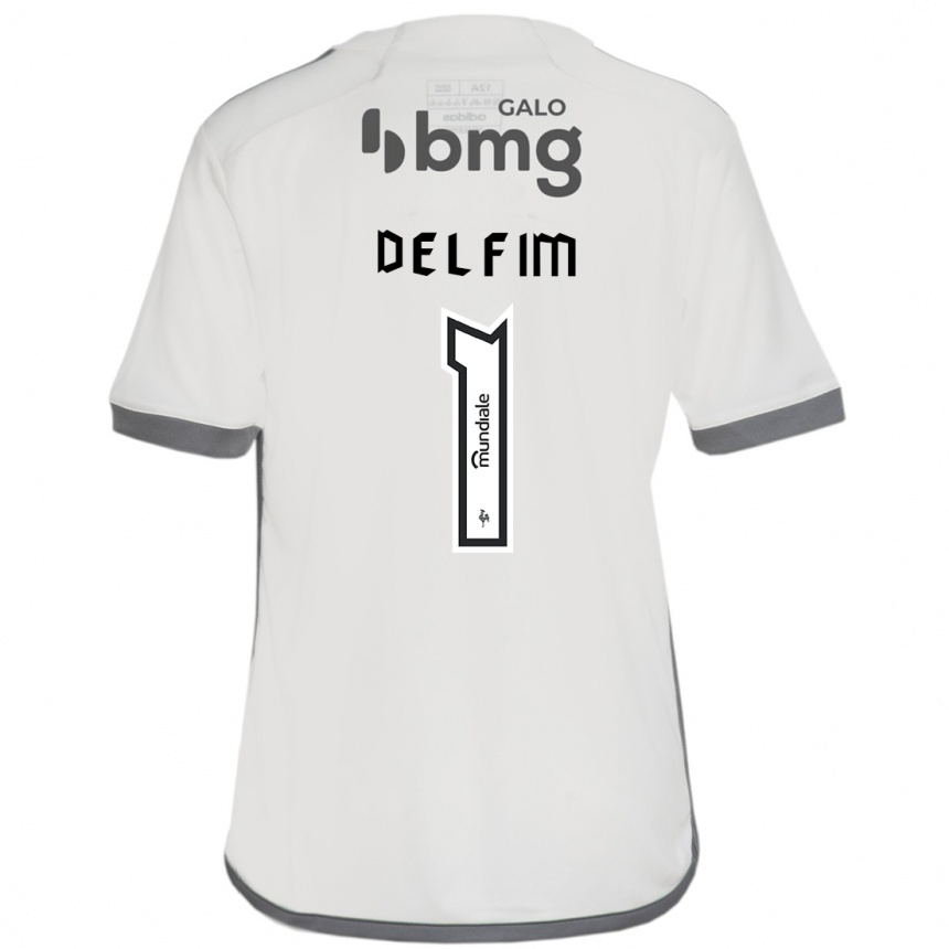 ילדים כדורגל גבריאל דלפים פריירה #1 לבן שחור הרחק ג'רזי 2025/26
