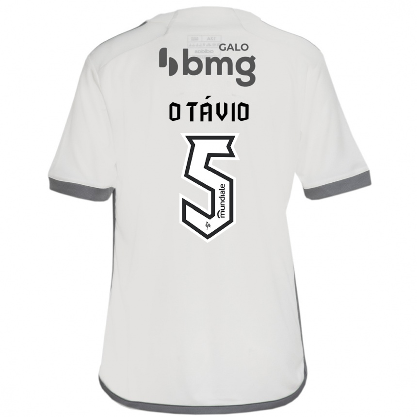 ילדים כדורגל אוטביו #5 לבן שחור הרחק ג'רזי 2025/26