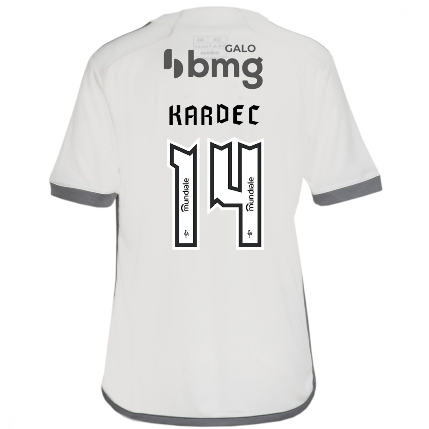 ילדים כדורגל Alan Kardec #14 לבן שחור הרחק ג'רזי 2025/26