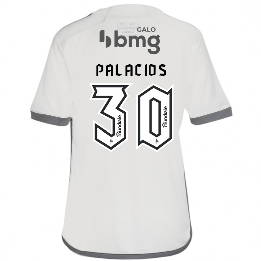 ילדים כדורגל Brahian Palacios #30 לבן שחור הרחק ג'רזי 2025/26