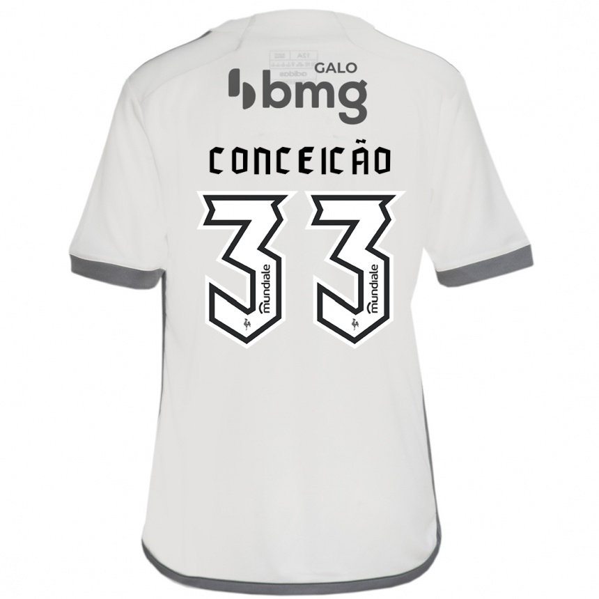 ילדים כדורגל Robert Conceição #33 לבן שחור הרחק ג'רזי 2025/26