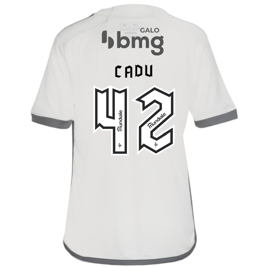 ילדים כדורגל Cadu #42 לבן שחור הרחק ג'רזי 2025/26