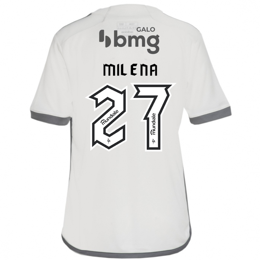 ילדים כדורגל Milena #27 לבן שחור הרחק ג'רזי 2025/26