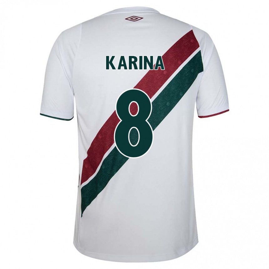 ילדים כדורגל Karina #8 ירוק חום-ערמוני לבן הרחק ג'רזי 2025/26