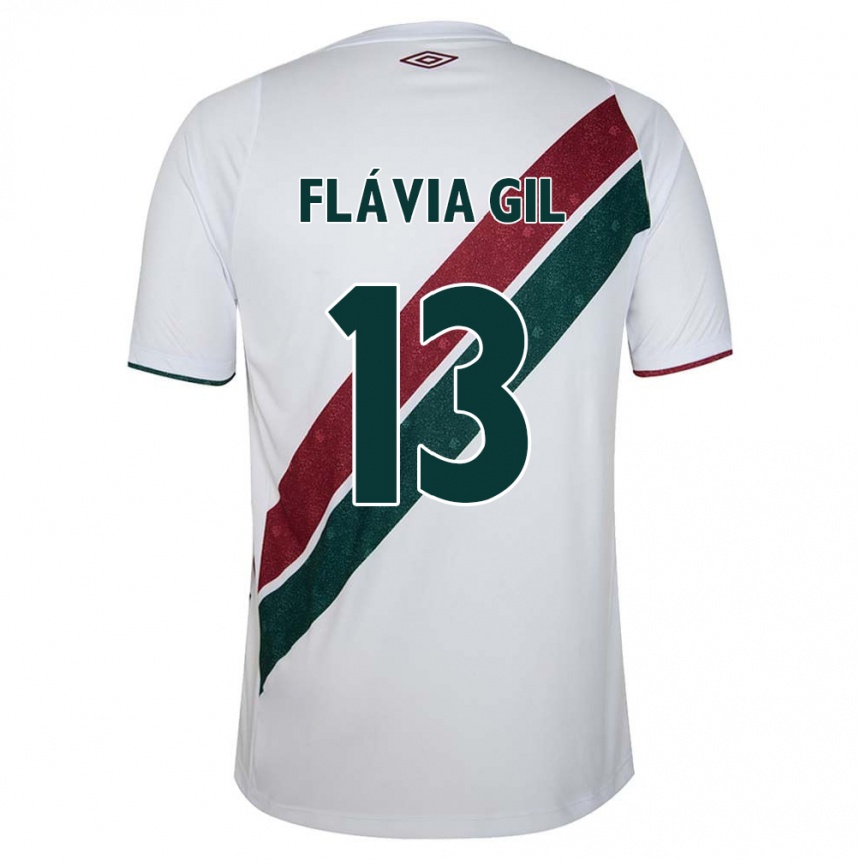 ילדים כדורגל Flávia Gil #13 ירוק חום-ערמוני לבן הרחק ג'רזי 2025/26