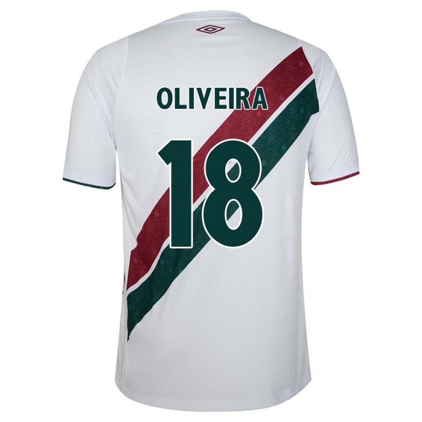 ילדים כדורגל Camila Oliveira #18 ירוק חום-ערמוני לבן הרחק ג'רזי 2025/26