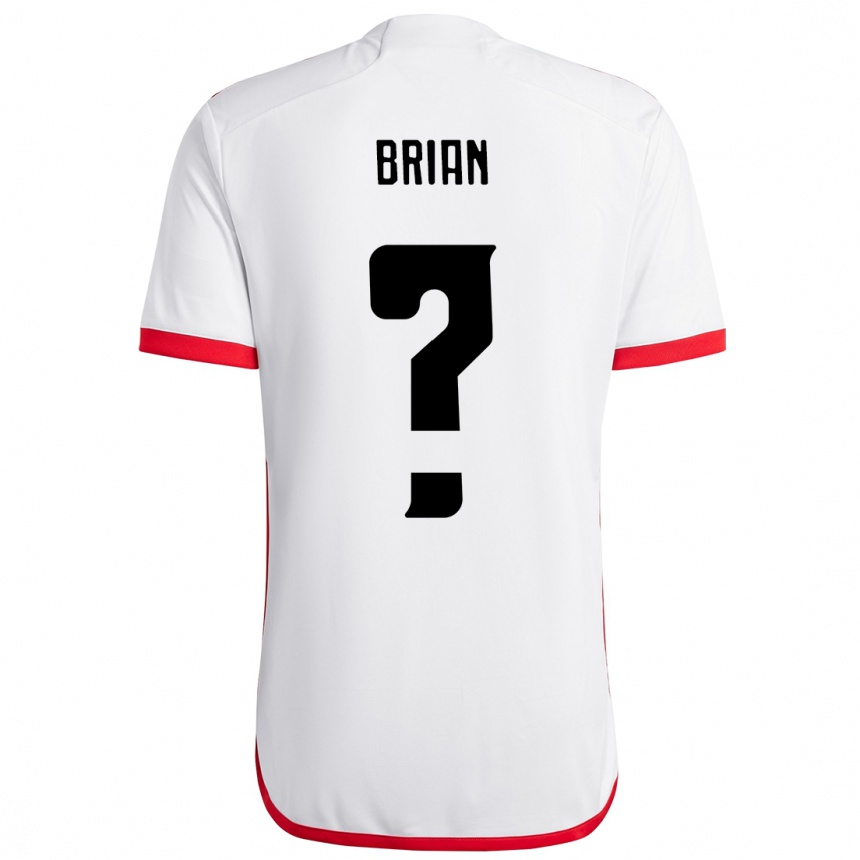 ילדים כדורגל Felipe Brian #0 אדום שחור הרחק ג'רזי 2025/26