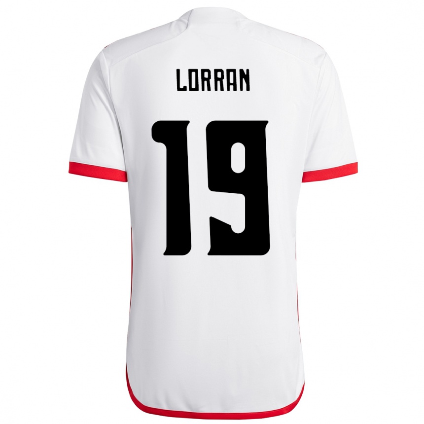 ילדים כדורגל Lorran #19 אדום שחור הרחק ג'רזי 2025/26