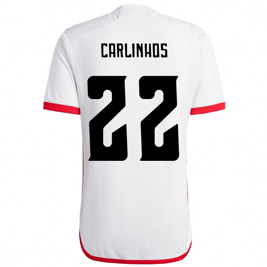 ילדים כדורגל Carlinhos #22 אדום שחור הרחק ג'רזי 2025/26
