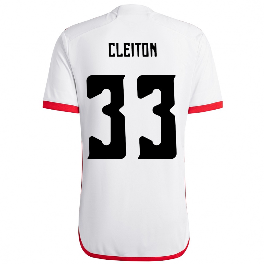 ילדים כדורגל Cleiton #33 אדום שחור הרחק ג'רזי 2025/26