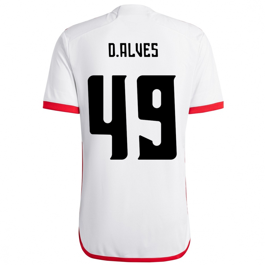 ילדים כדורגל Dyogo Alves #49 אדום שחור הרחק ג'רזי 2025/26