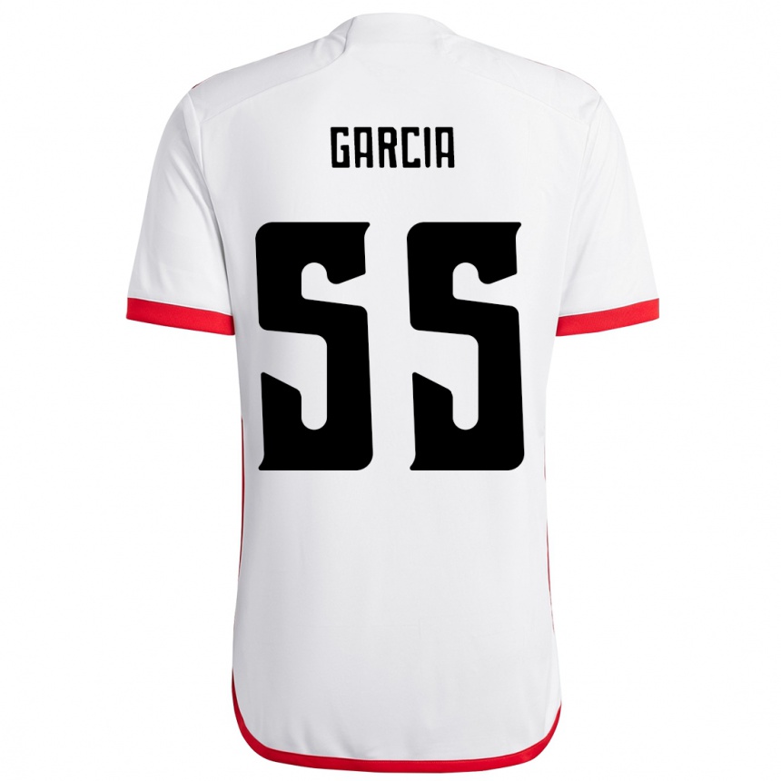 ילדים כדורגל Caio Garcia #55 אדום שחור הרחק ג'רזי 2025/26