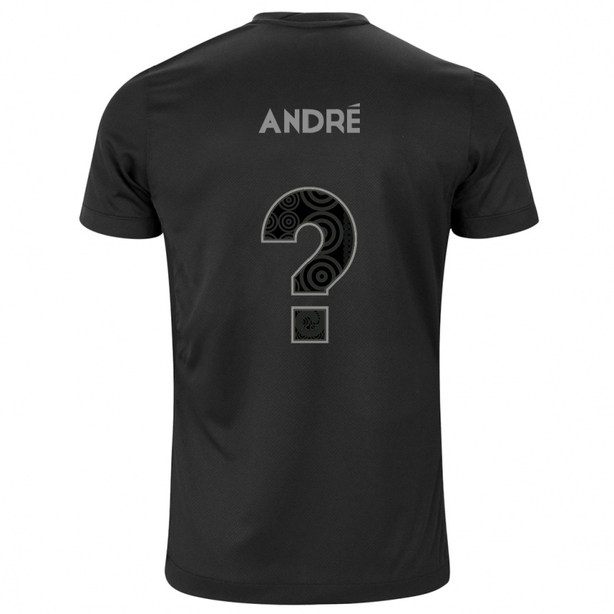 ילדים כדורגל André #0 שחור לבן הרחק ג'רזי 2025/26