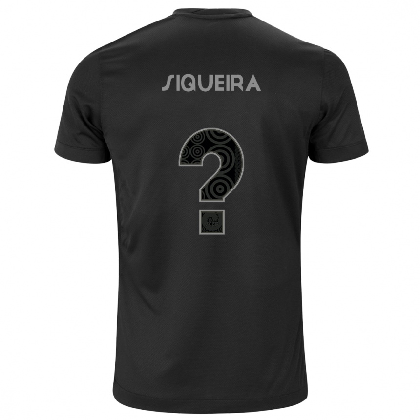 ילדים כדורגל Nicollas Siqueira #0 לבן שחור הרחק ג'רזי 2025/26