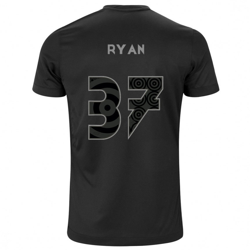 ילדים כדורגל Ryan #37 שחור לבן הרחק ג'רזי 2025/26