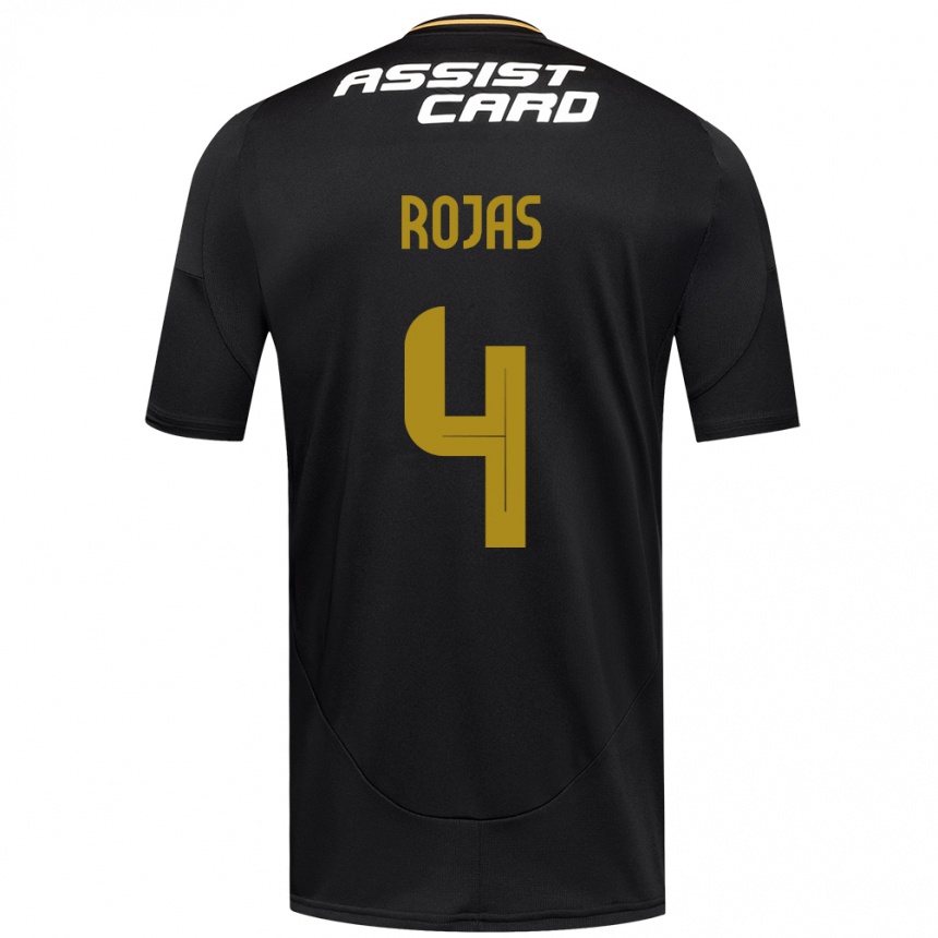 ילדים כדורגל Javier Rojas #4 שחור לבן צהוב הרחק ג'רזי 2025/26