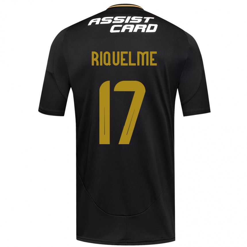 ילדים כדורגל Cristián Riquelme #17 שחור לבן צהוב הרחק ג'רזי 2025/26