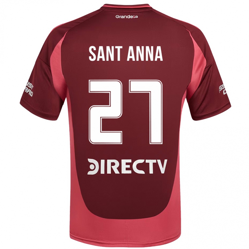 ילדים כדורגל Agustín Sant Anna #27 לבן אדום הרחק ג'רזי 2025/26