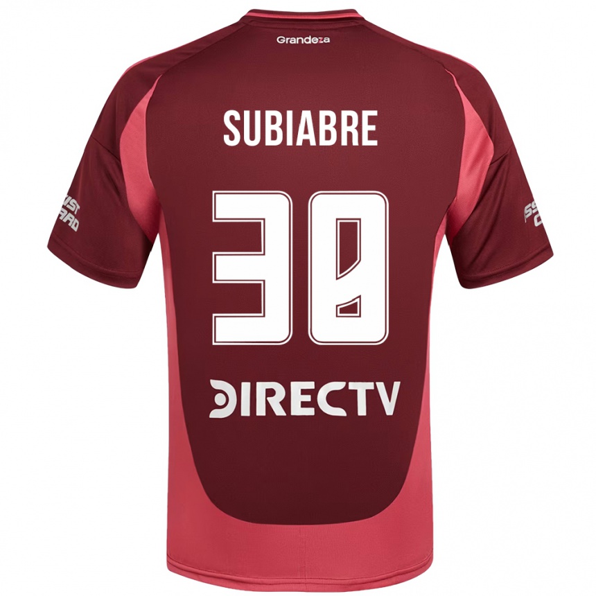 ילדים כדורגל Ian Subiabre #38 לבן אדום הרחק ג'רזי 2025/26