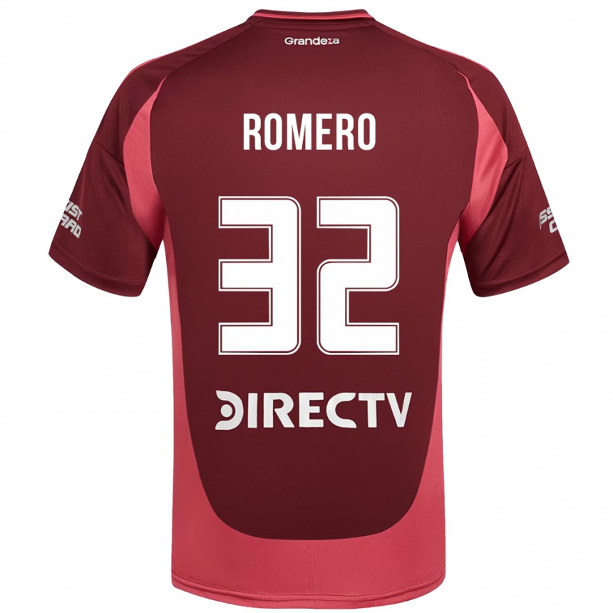 ילדים כדורגל Julieta Romero #32 לבן אדום הרחק ג'רזי 2025/26