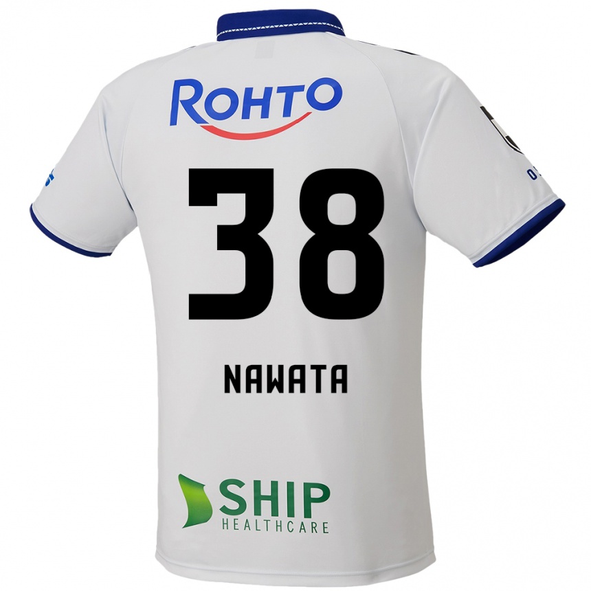 ילדים כדורגל Gaku Nawata #38 לבן כחול שחור הרחק ג'רזי 2025/26
