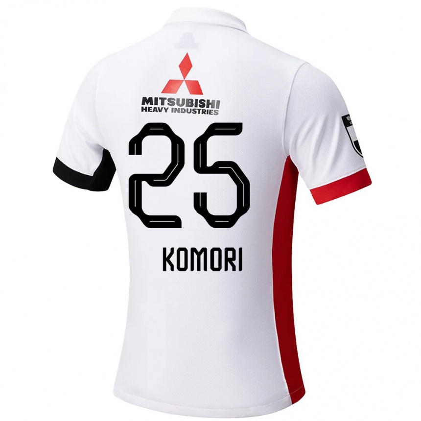 ילדים כדורגל Haruki Komori #25 אדום לבן הרחק ג'רזי 2025/26