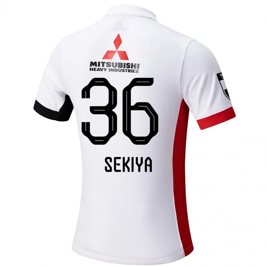 ילדים כדורגל Hikaru Sekiya #36 אדום לבן הרחק ג'רזי 2025/26