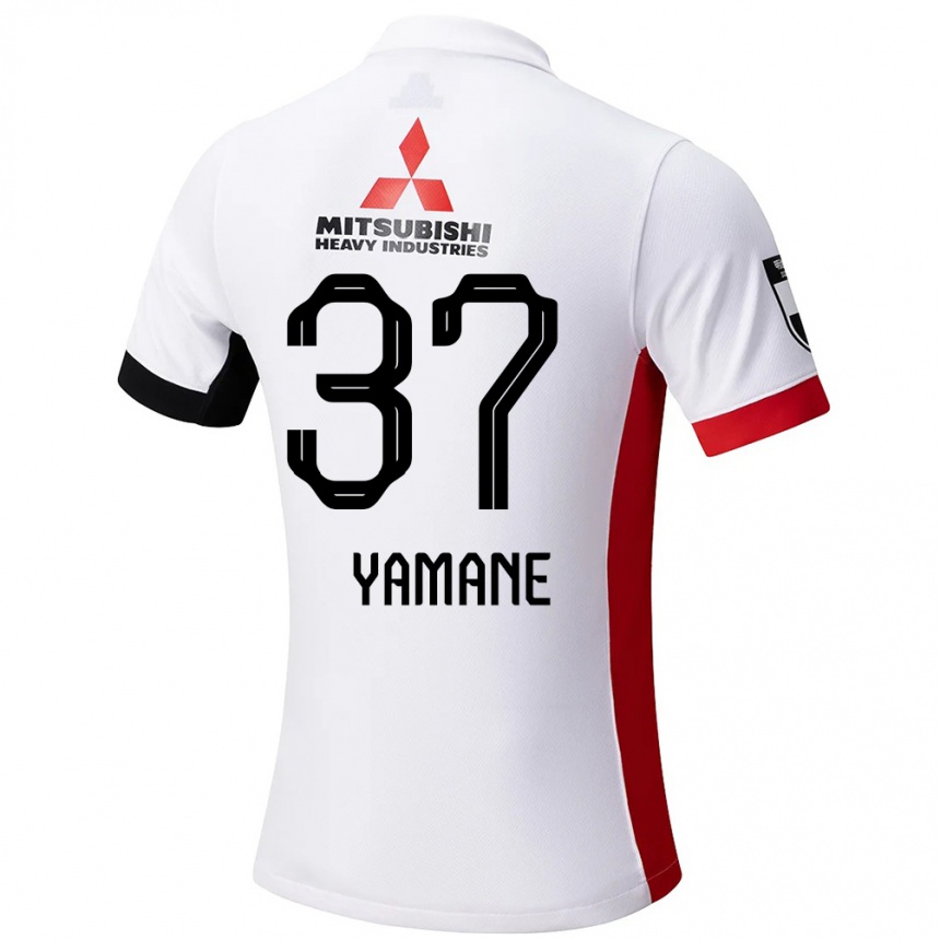 ילדים כדורגל Katsutoshi Yamane #37 אדום לבן הרחק ג'רזי 2025/26